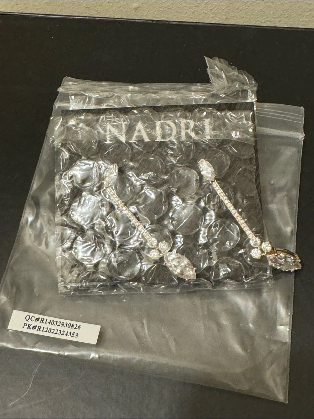 NWT NADRI Cassi CZ Marquis Round Linear Drop Earrings